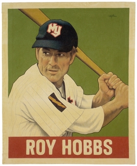 "A Baseball Card That Never Was: Roy Hobbs (1948 Leaf)" Canvas Artwork 24x29 by Arthur Miller